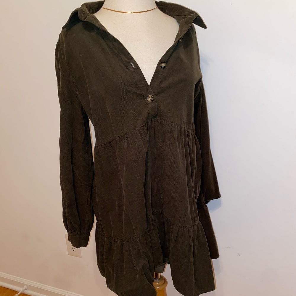 Long sleeve corduroy Zara dress